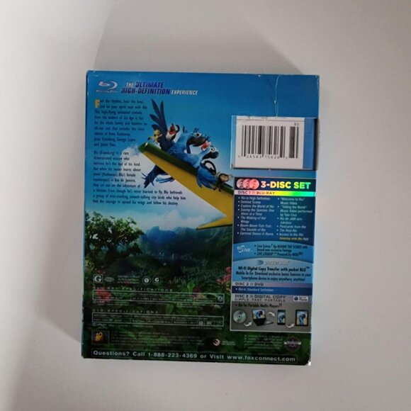 EUC 3 Disc Rio Collector's Set Blu-Ray + DVD + Digital Cop - Picture 3 of 8